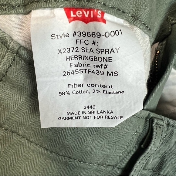 Levi’s Classic Chino in Sea Spray Herringbone, New with Sample Tags - Picture 4 of 6